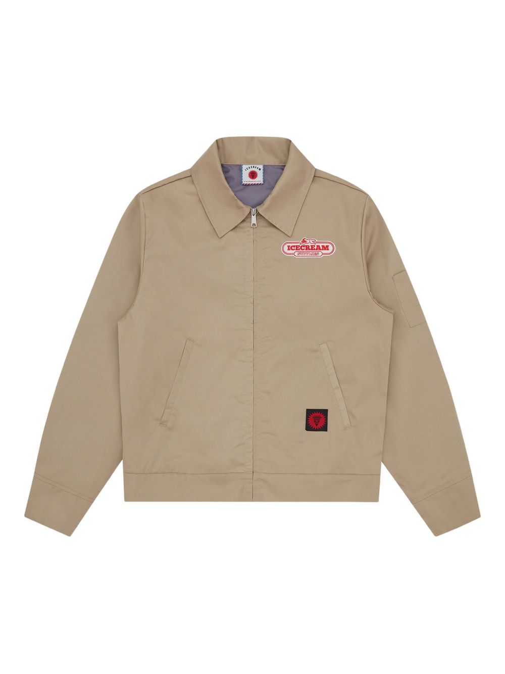 logo-patch zip-front jacket