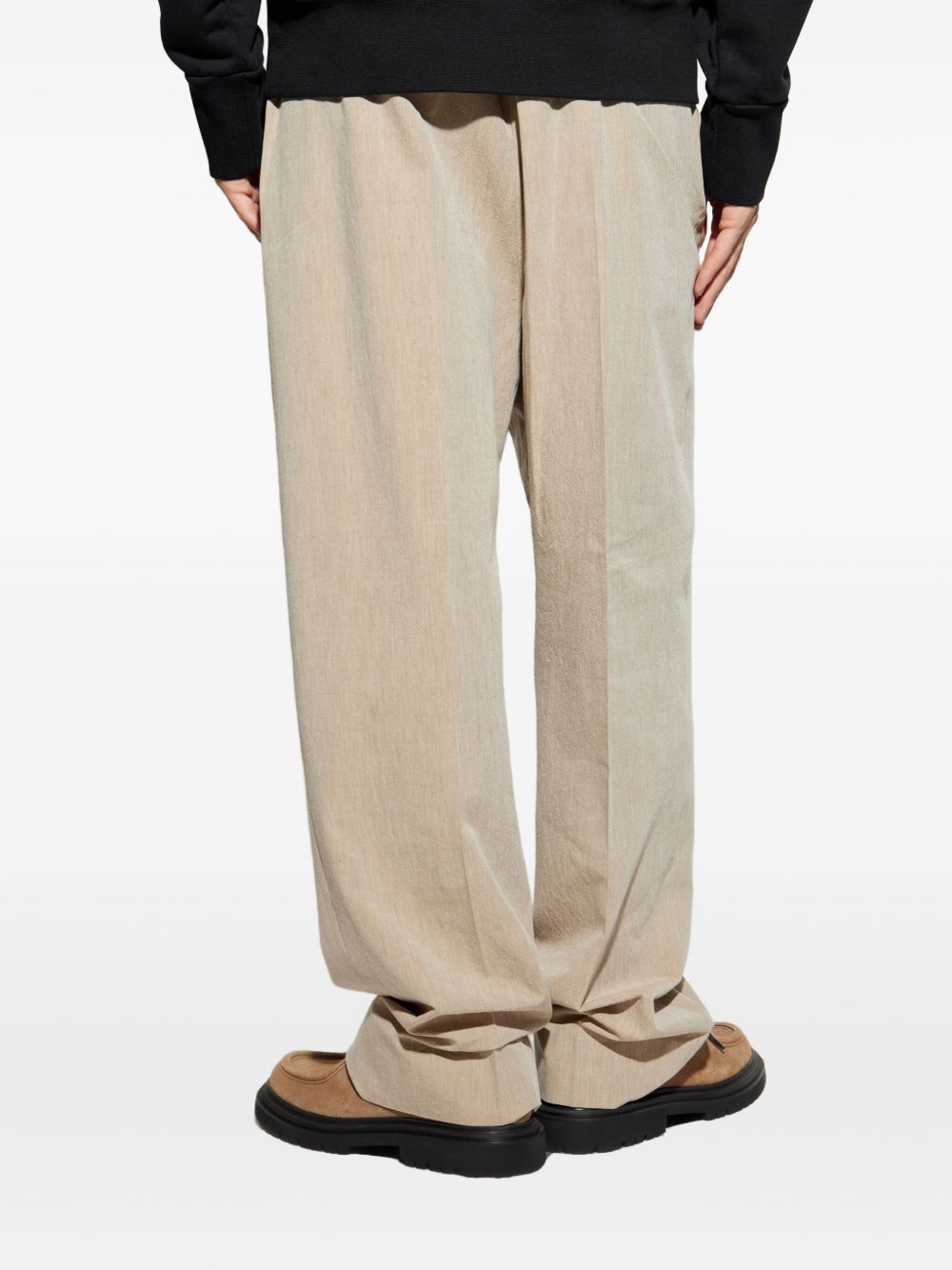 pleat-detailed drawstring trousers