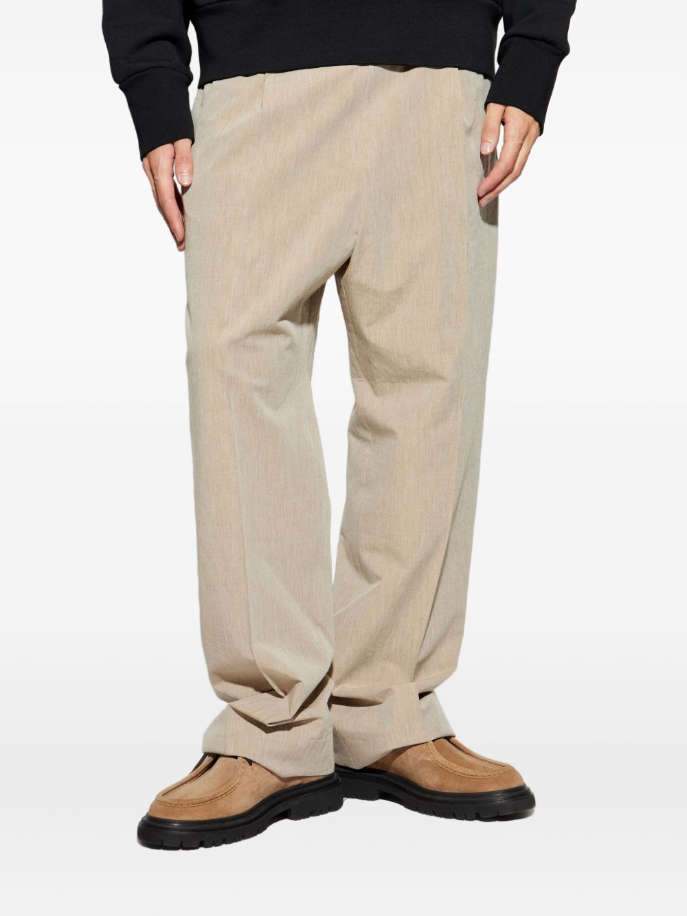 pleat-detailed drawstring trousers