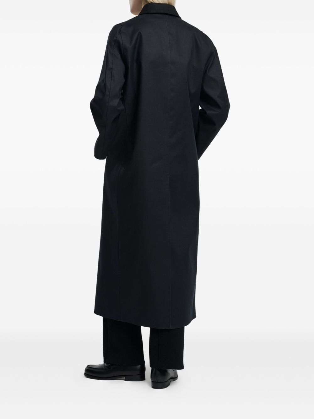 button-fastening single-breasted coat