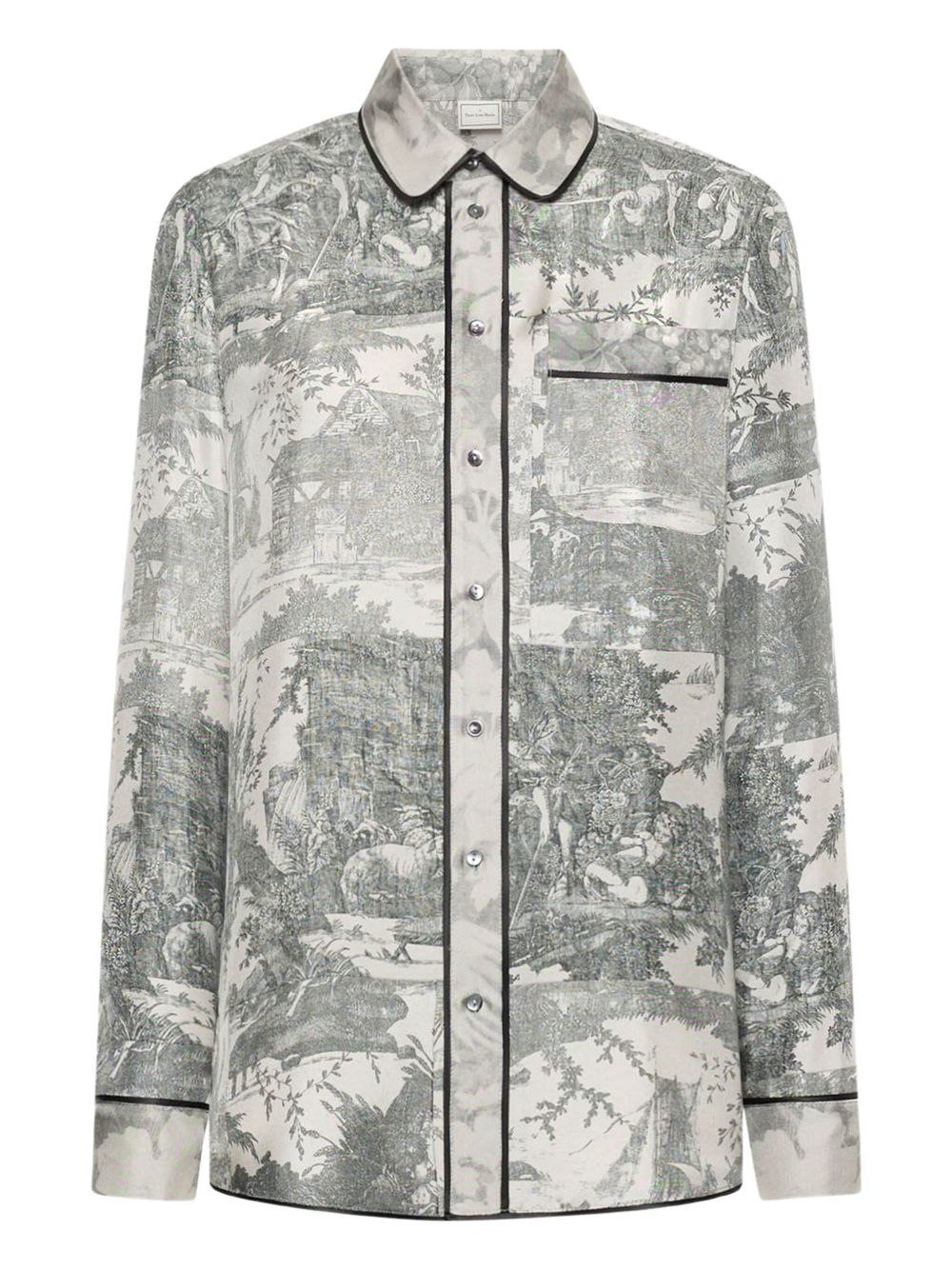long-sleeve silk shirt