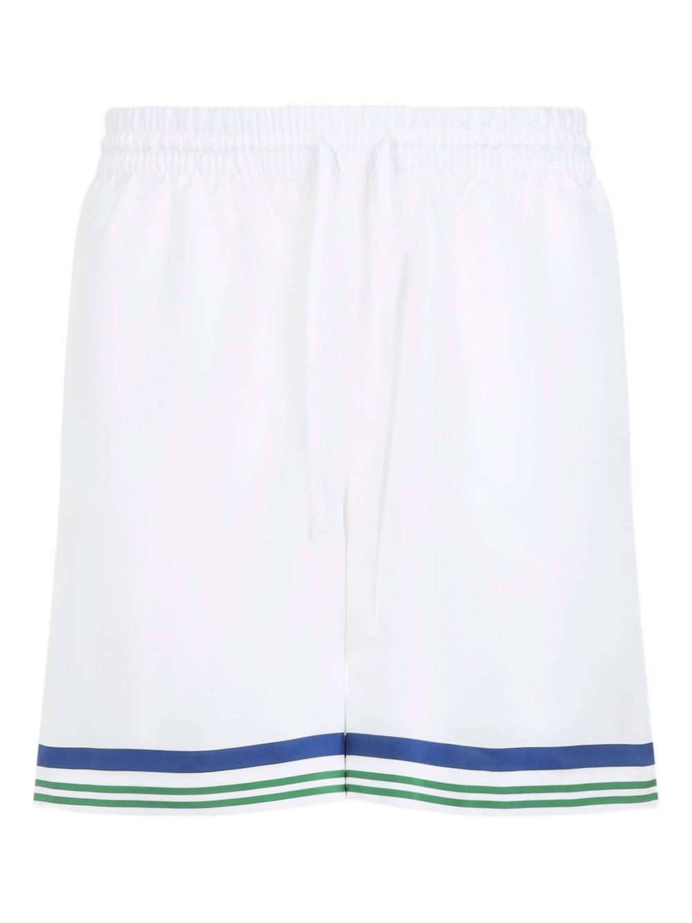 drawstring silk track shorts