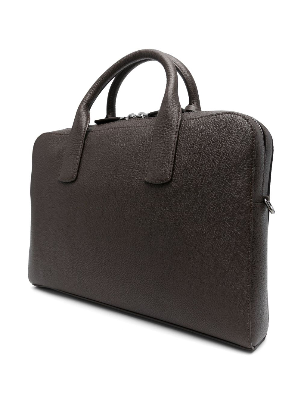 leather top-handle briefcase