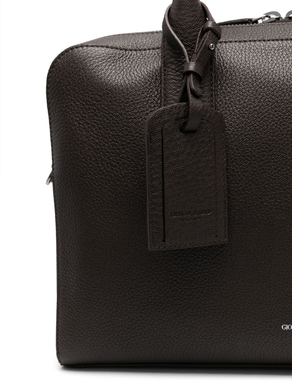 leather top-handle briefcase