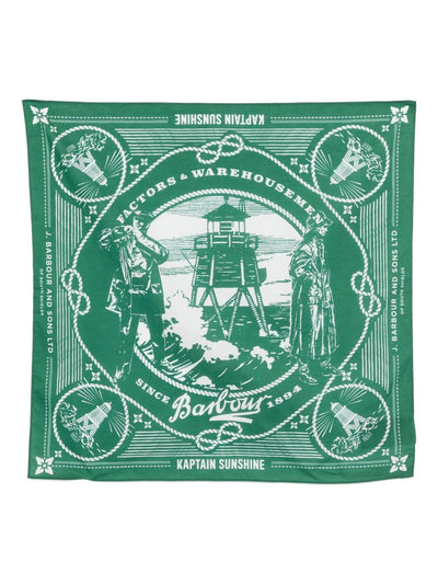 X Barbour Graphic-Print Scarf