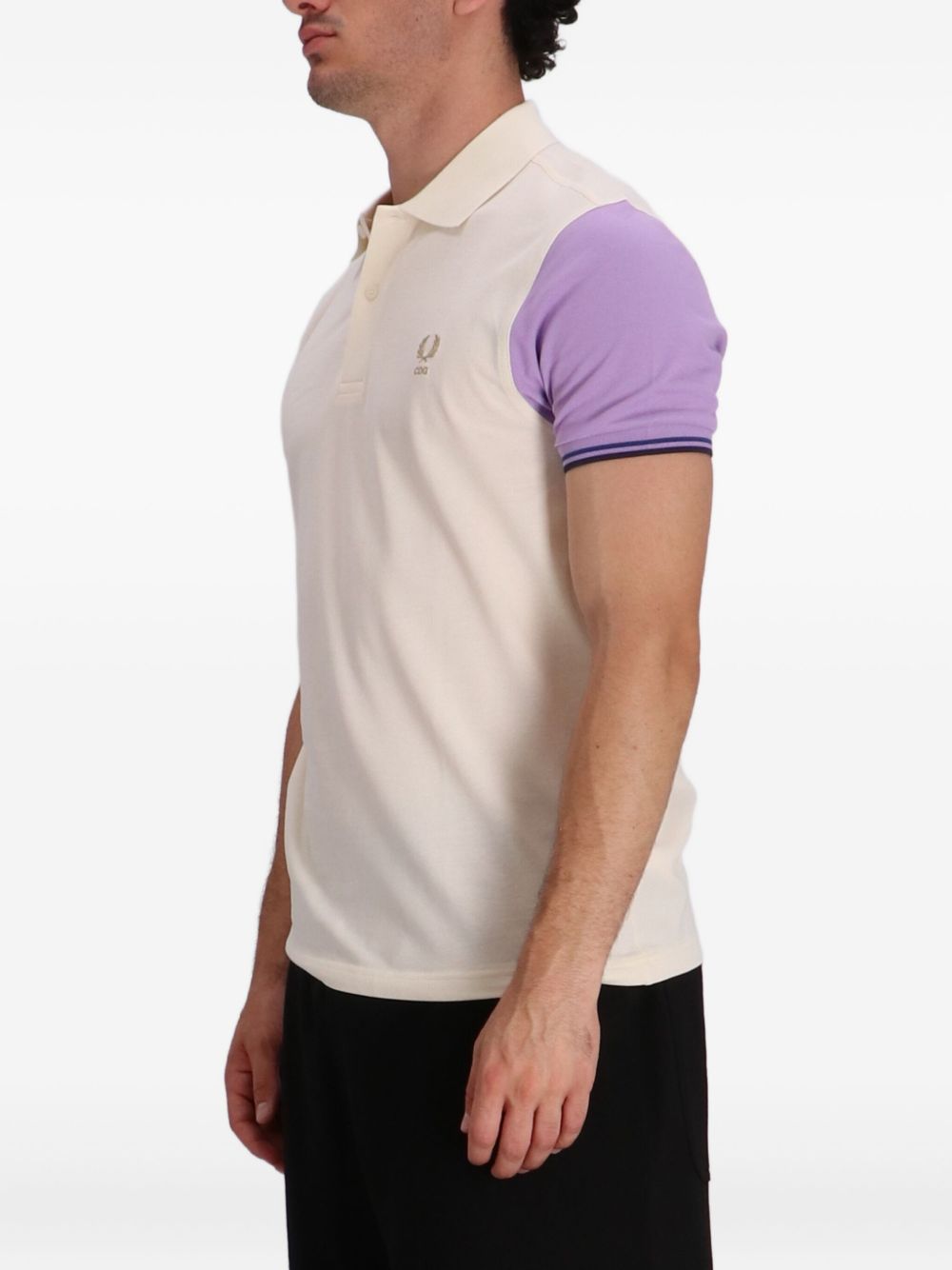 colour-block cotton polo shirt