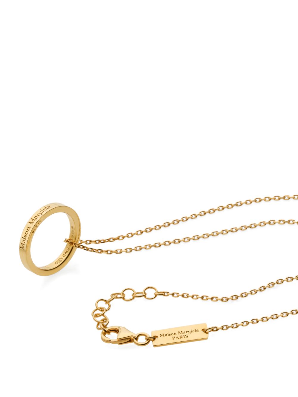 logo ring necklace