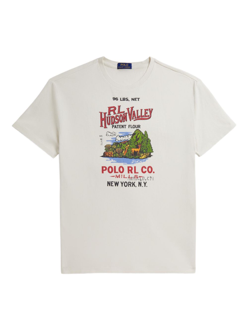 crew-neck printed T-shirt