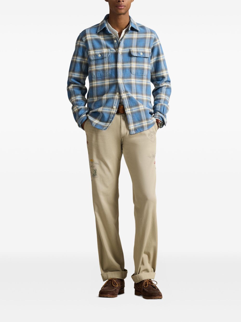 collared flannel shirt