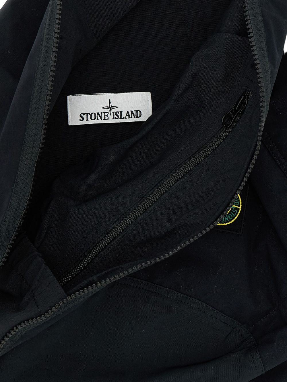 crumpled one-shoulder backpack