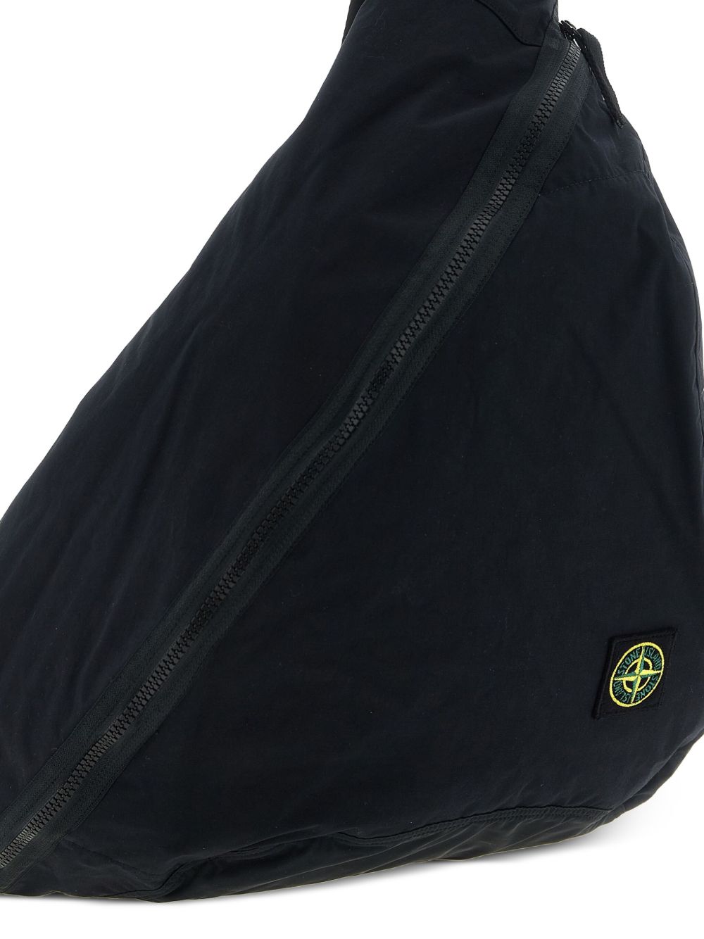 crumpled one-shoulder backpack