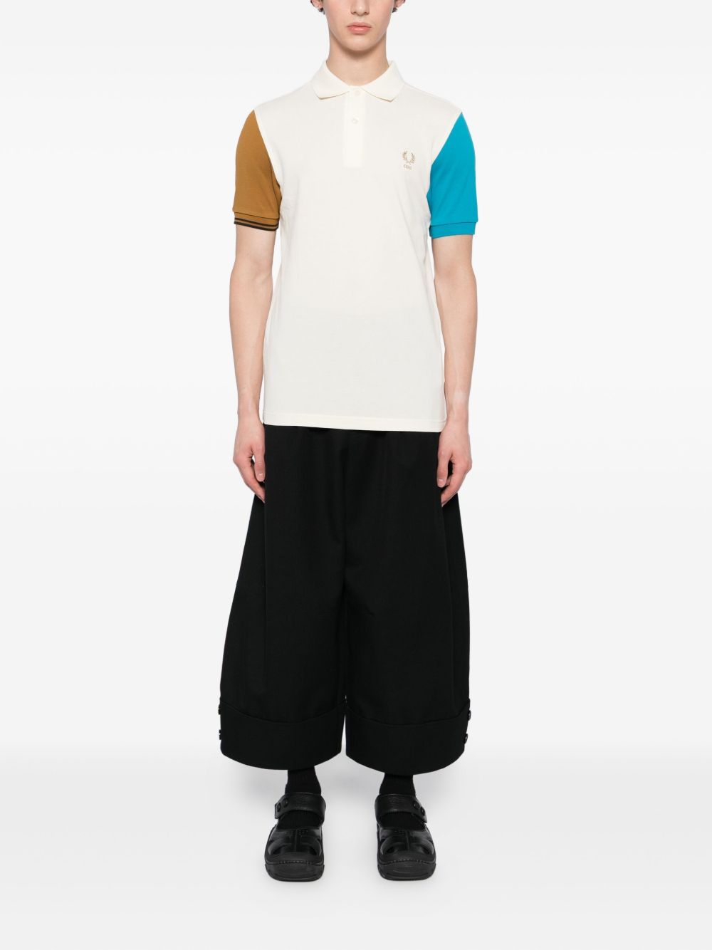 x Fred Perry colour-block short-sleeve polo shirt