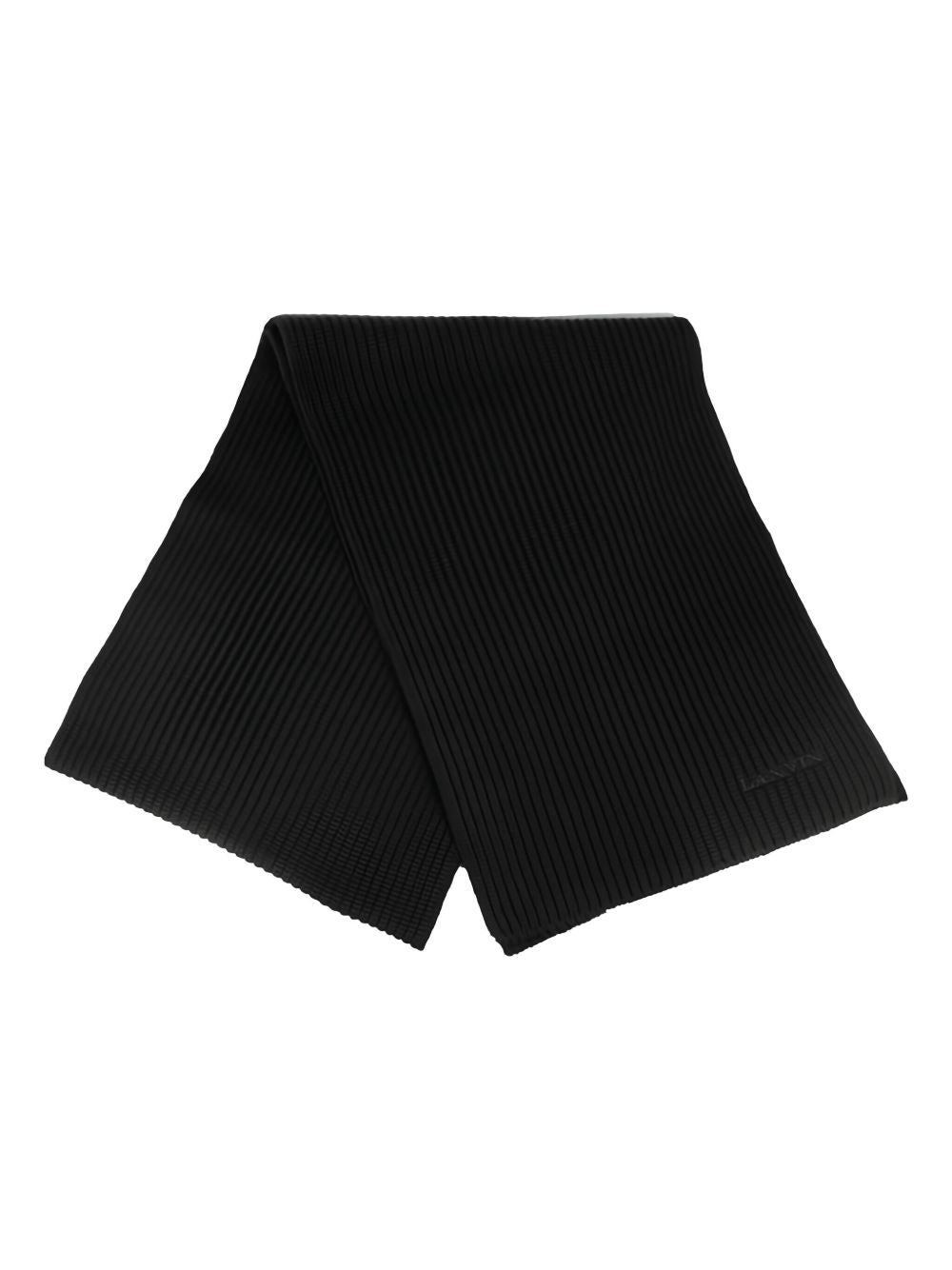 ribbed logo scarf