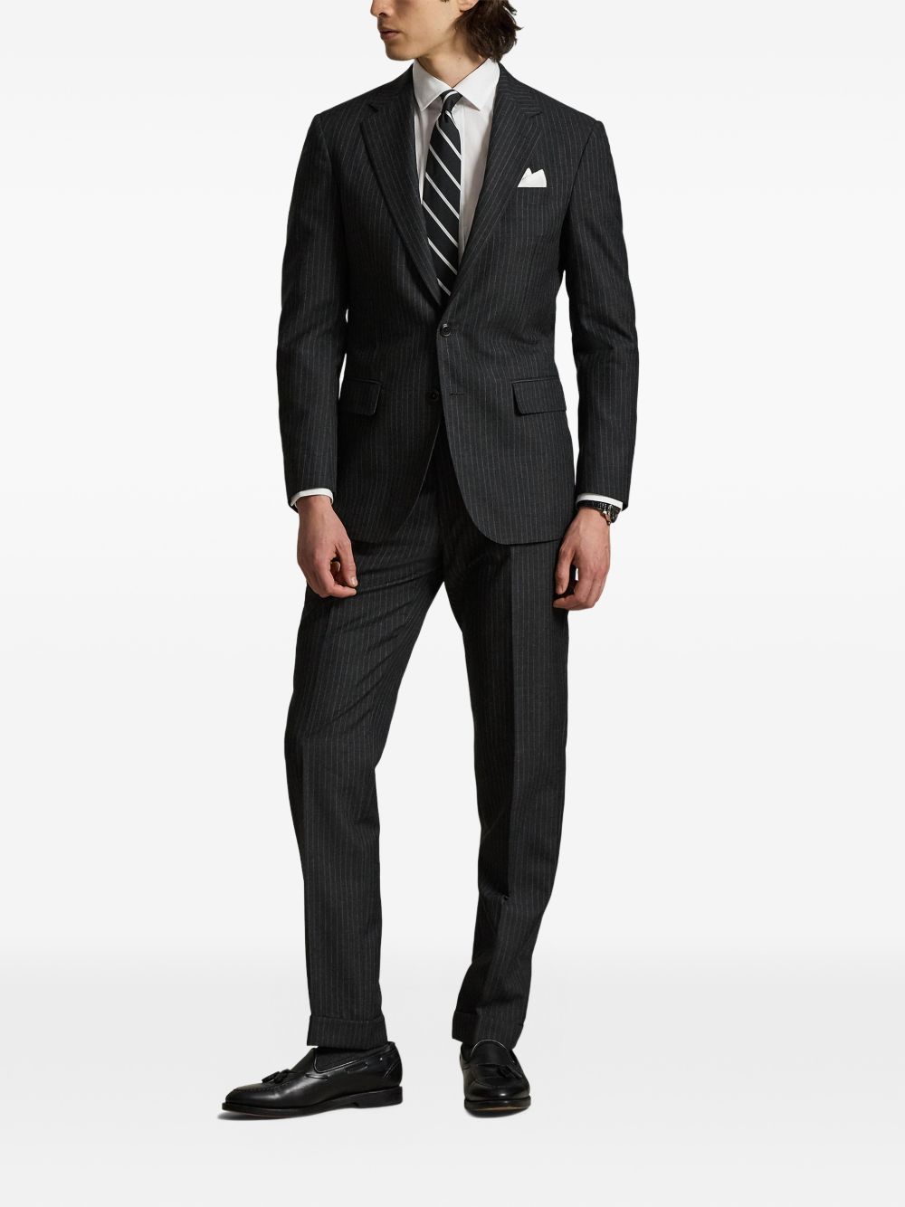 striped suit