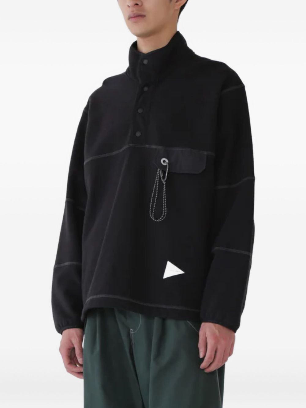 buttoned chest-pocket sweater