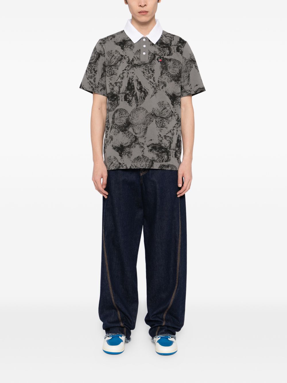 cone-stamp polo shirt