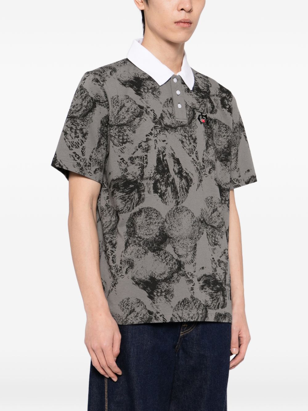 cone-stamp polo shirt