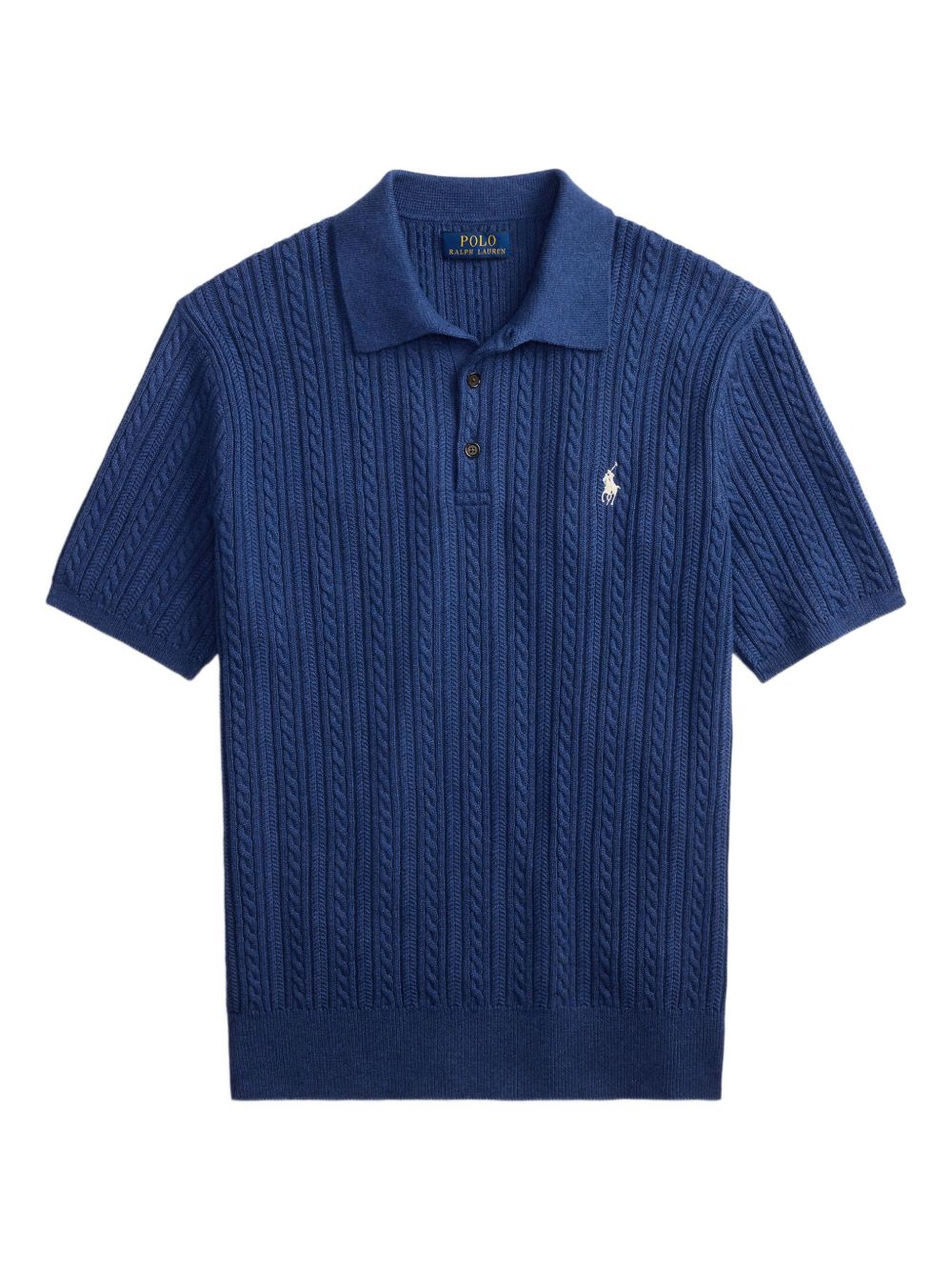 cable-knit polo shirt
