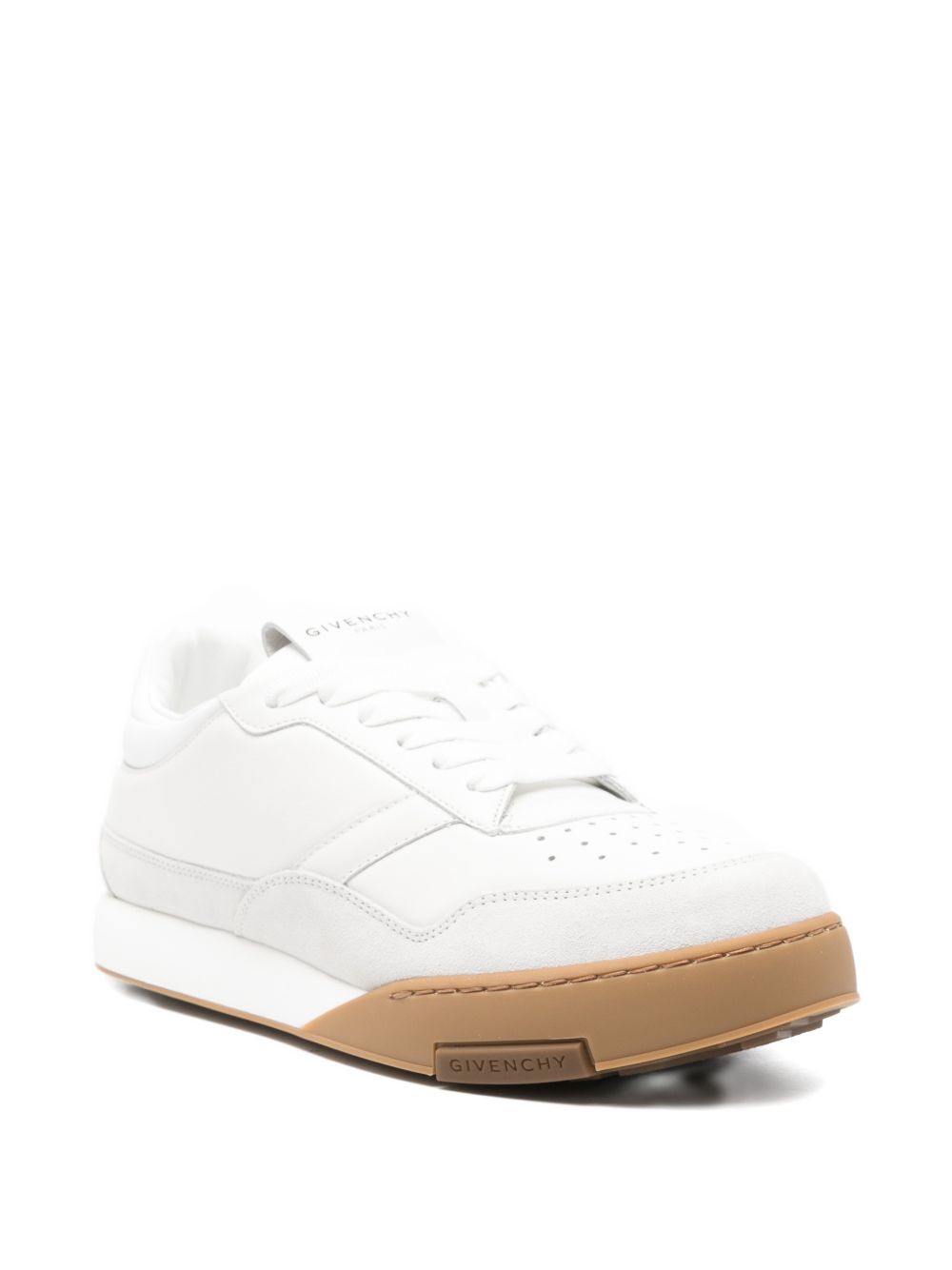 perforated-detail panelled sneakers