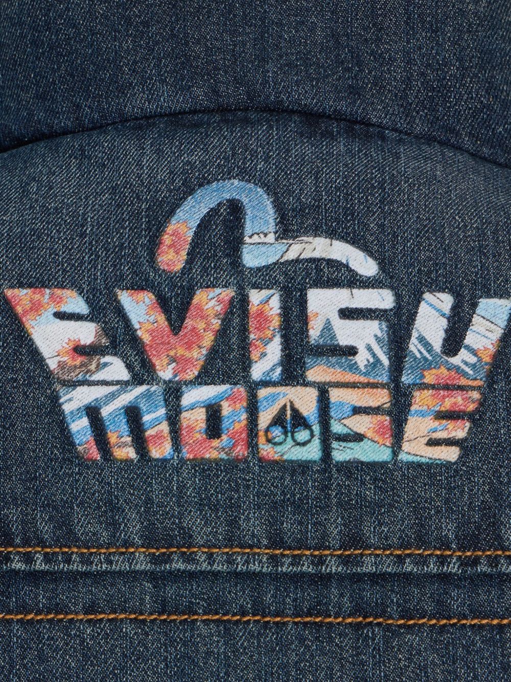 x Evisu padded logo-patch vest