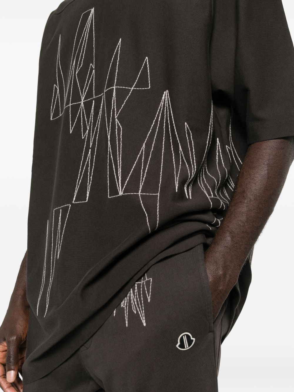 jumbo knit graphic T-shirt