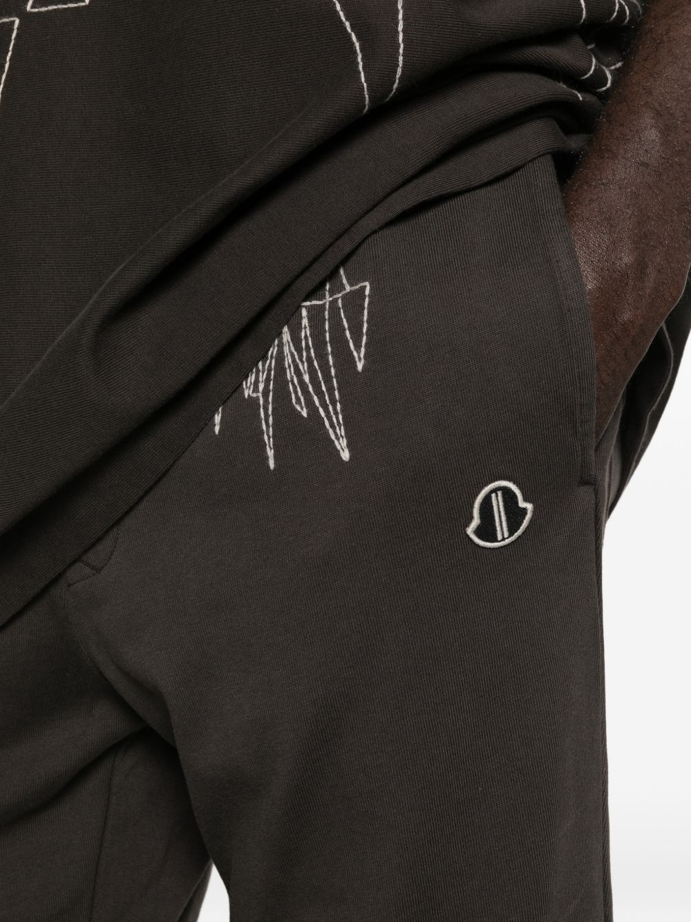 embroidered track pants