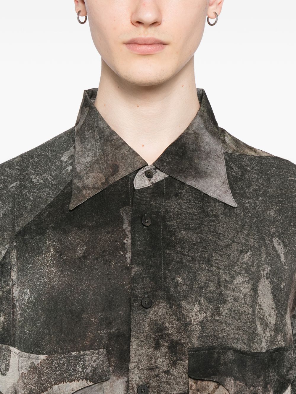 digital print silk shirt