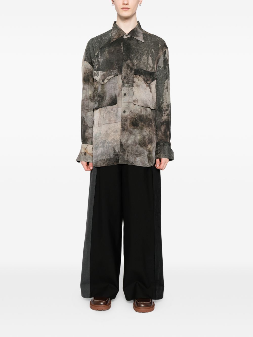 digital print silk shirt