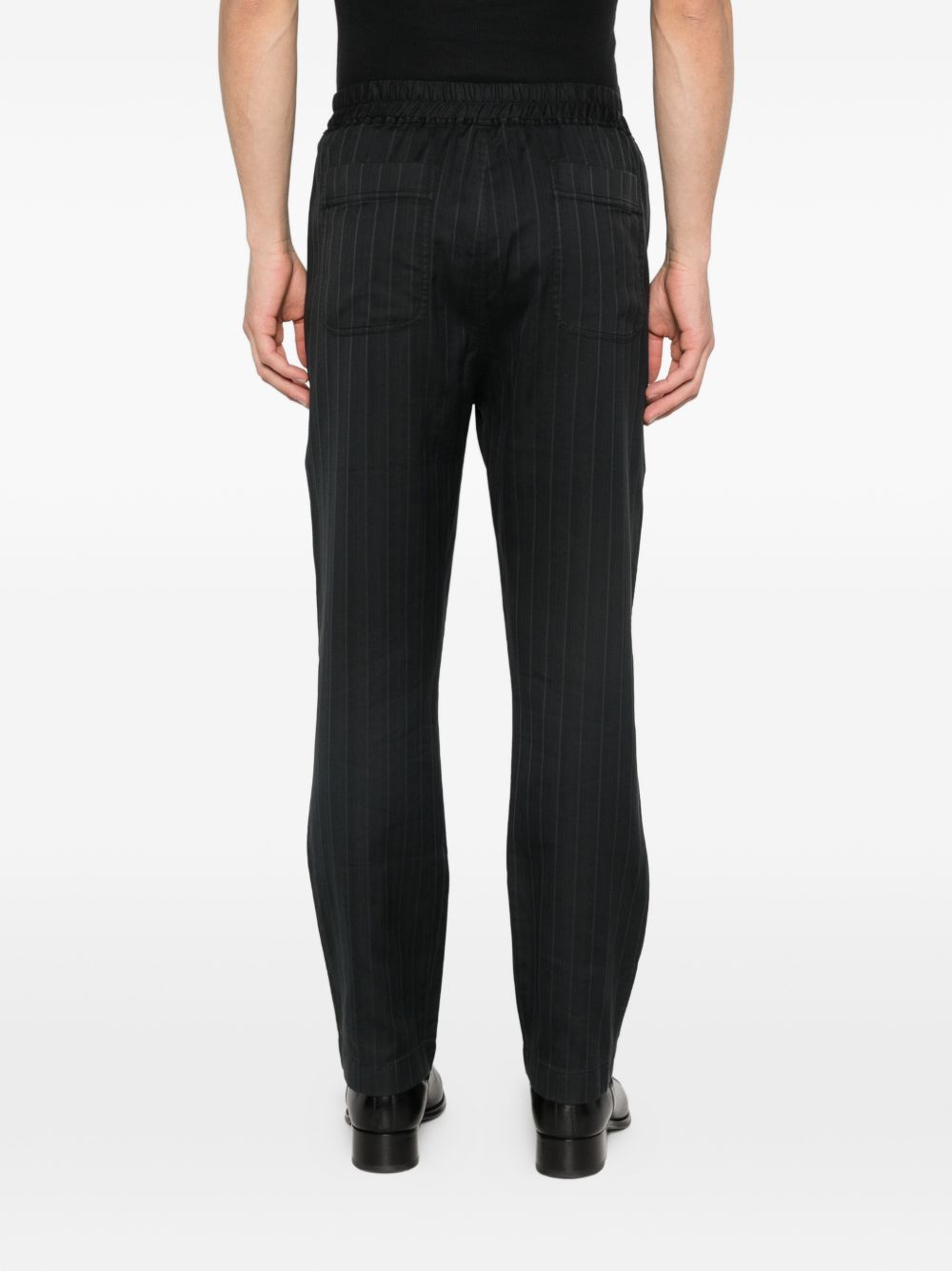 pinstripe elasticated trousers