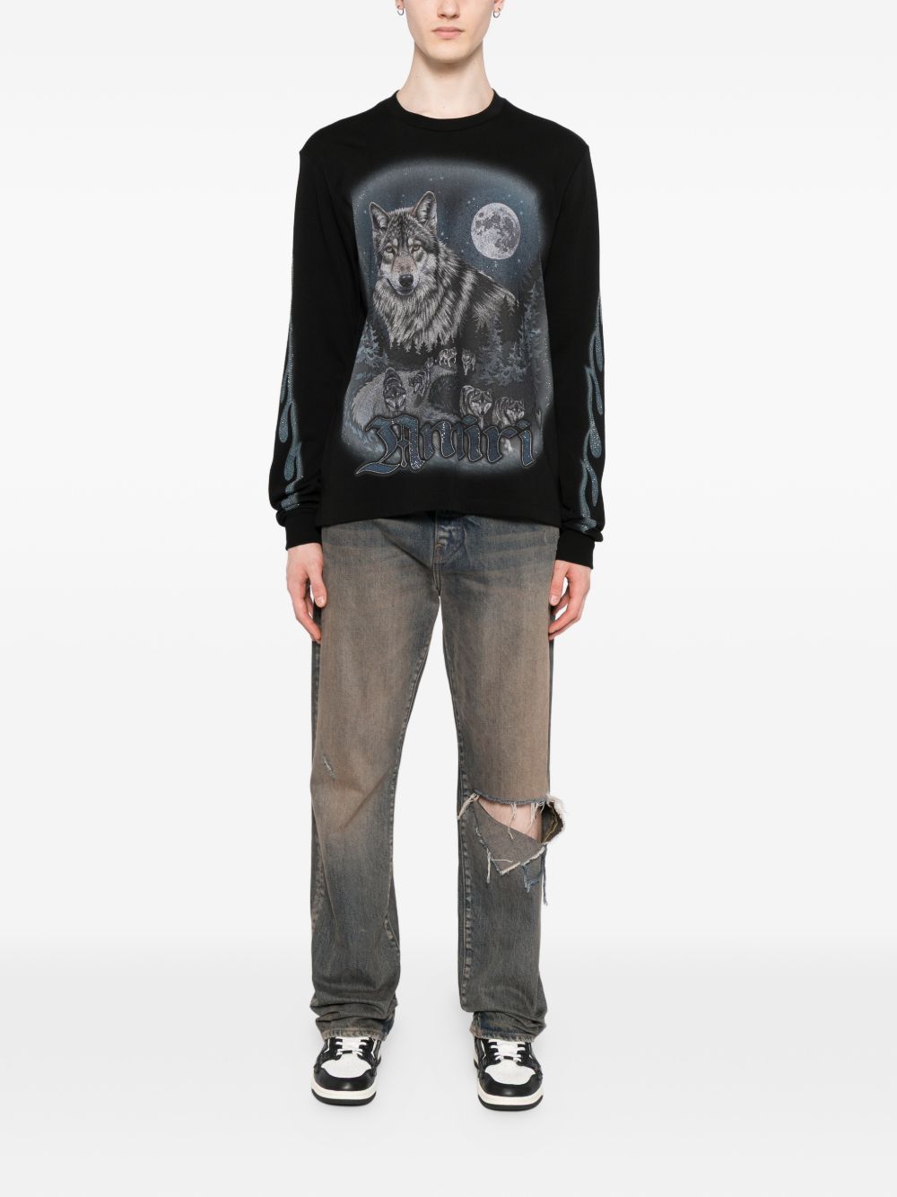 crystal-embellished T-shirt