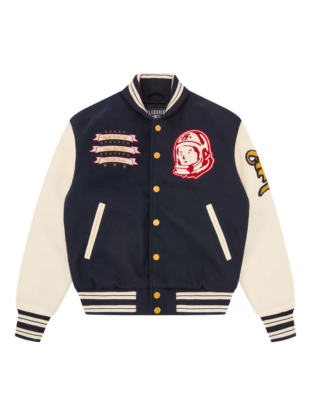 Fanfare Script embroidered bomber jacket