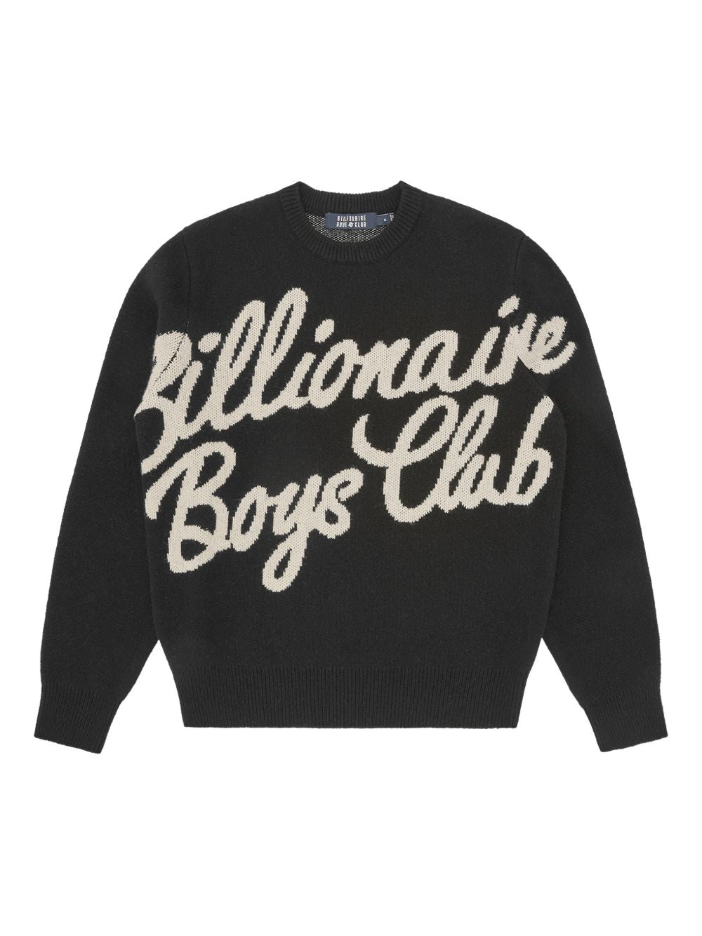Script Knitted logo crew-neck sweatshirt