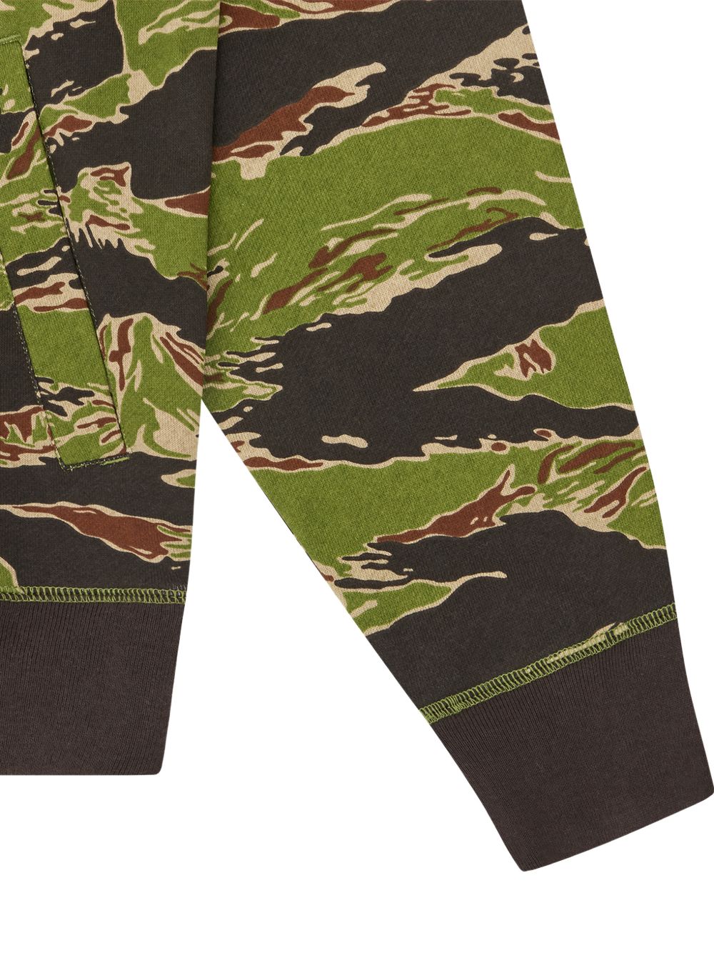 Smiley Tiger camo-printed hoodie