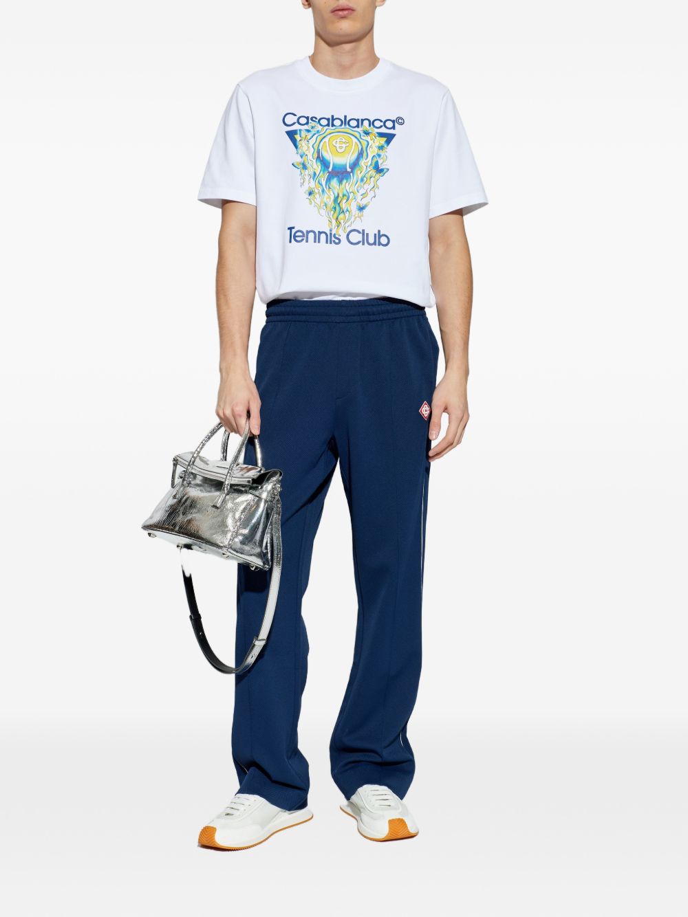 logo-appliqué track pants