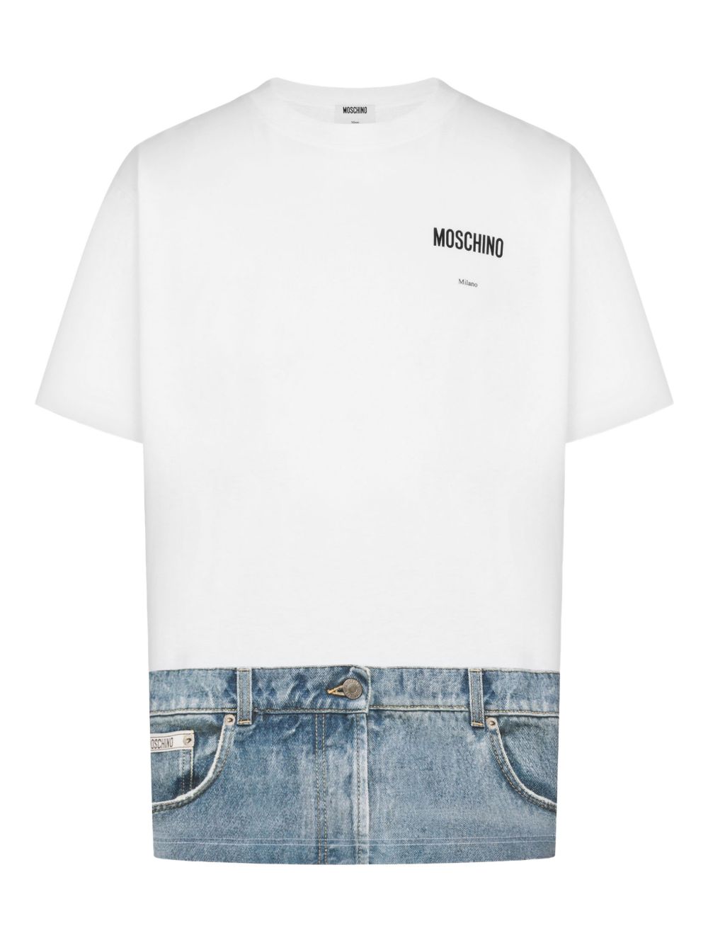 printed-detail cotton T-shirt