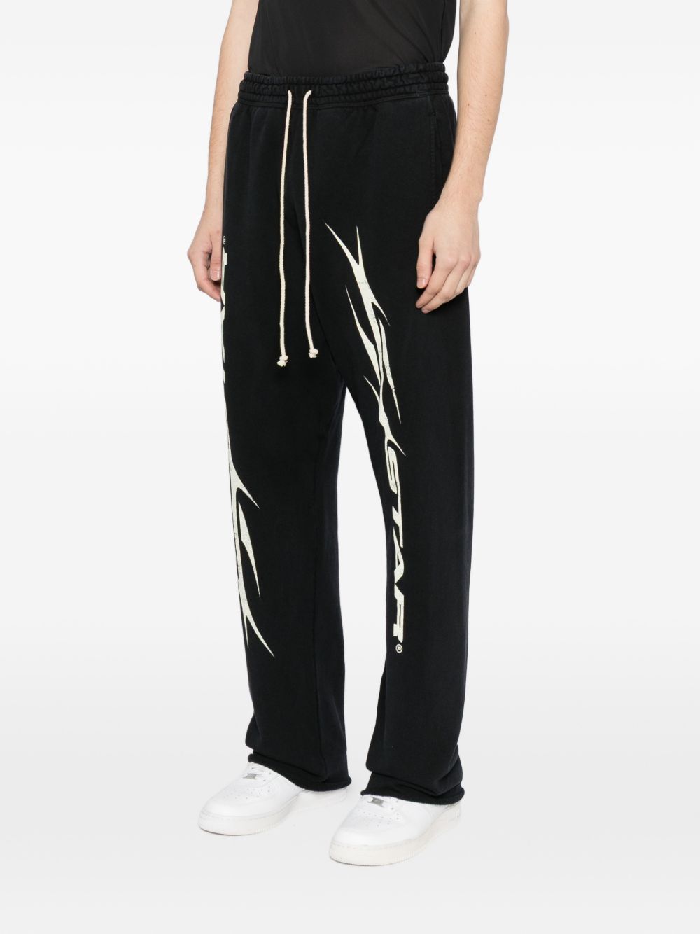 graphic-print cotton trackpants