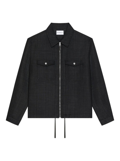 Silver-Tone-Hardware Checked Jacket