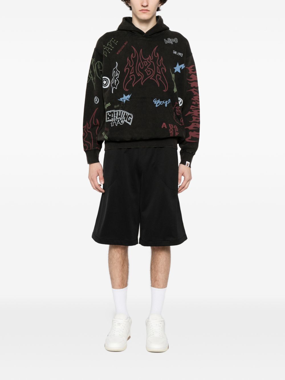 logo-print hoodie