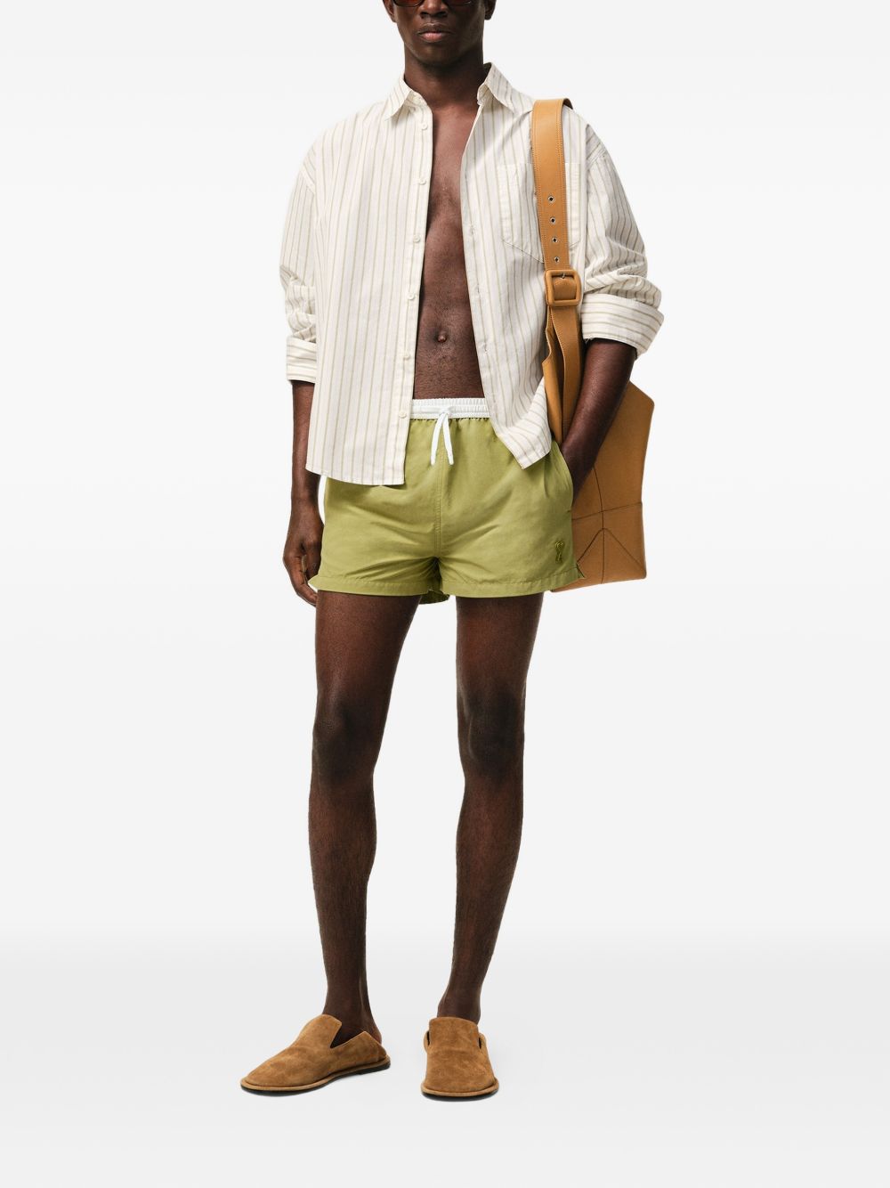 logo-detail drawstring swim shorts