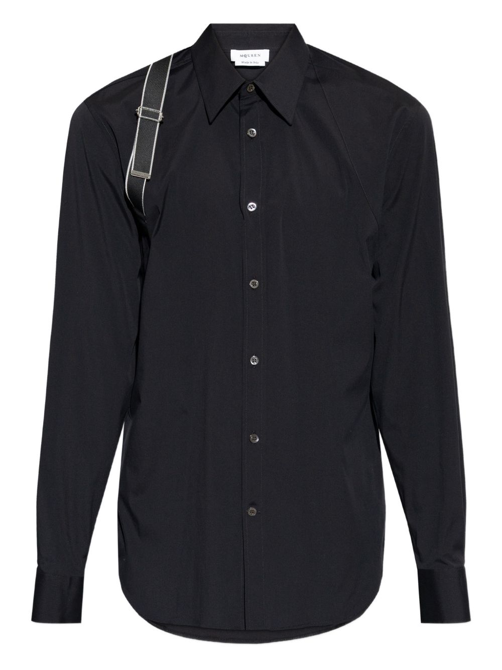 strap-detail shirt