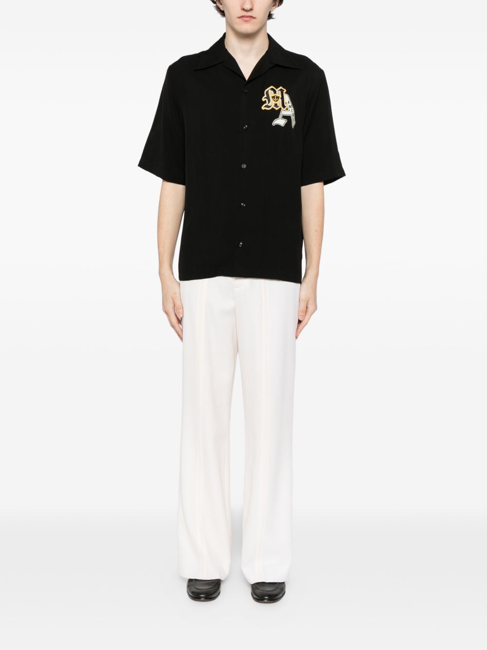 varsity-patch shirt