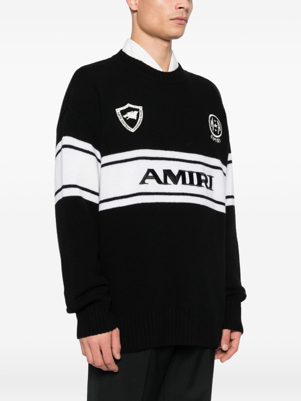 logo stripe sweater