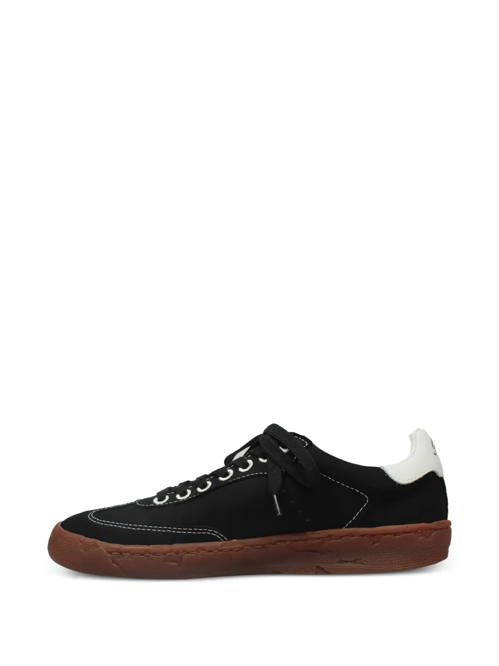 Contrast-Stitching Leather Sneakers