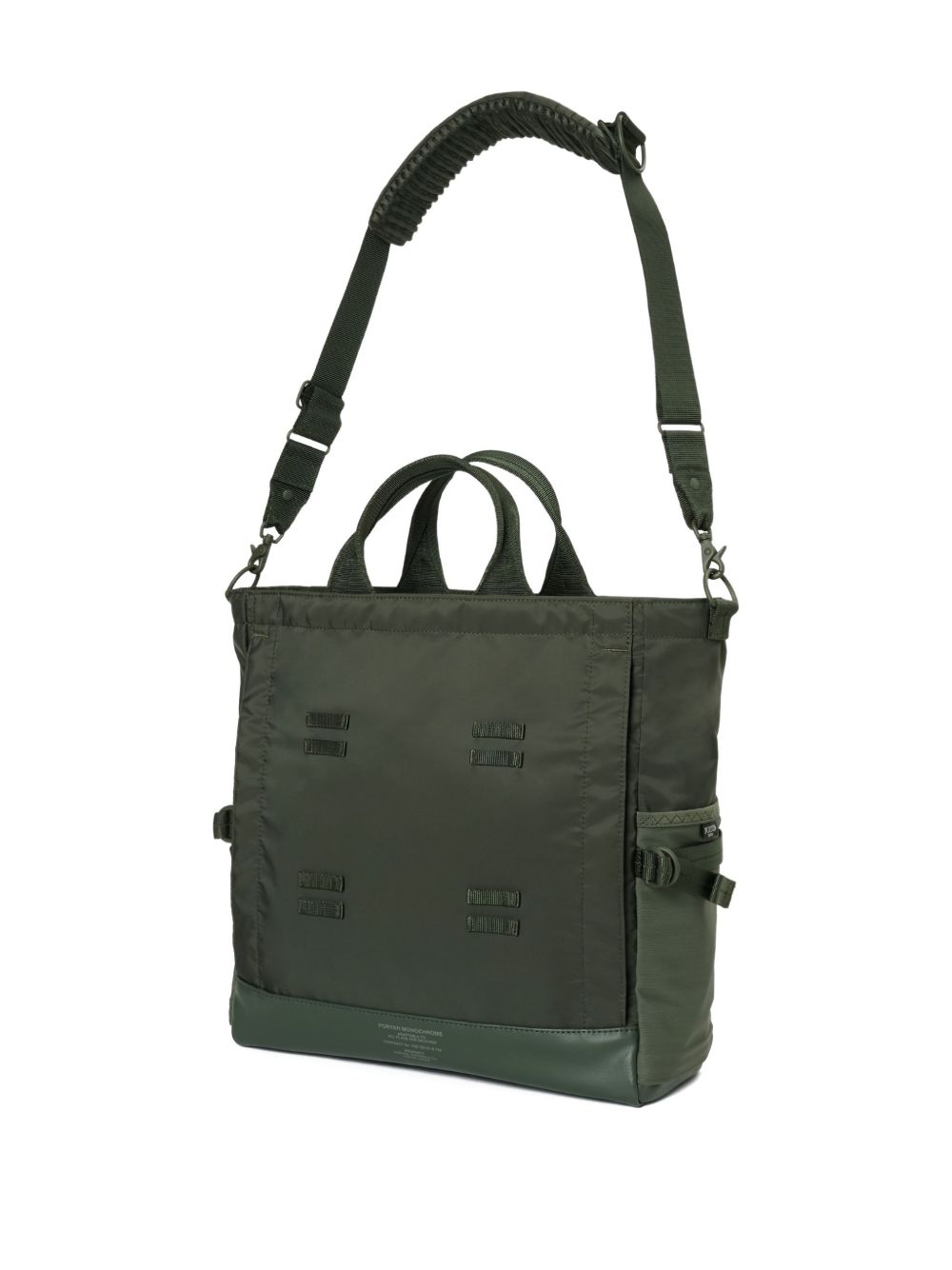 appliqué top handle tote bag