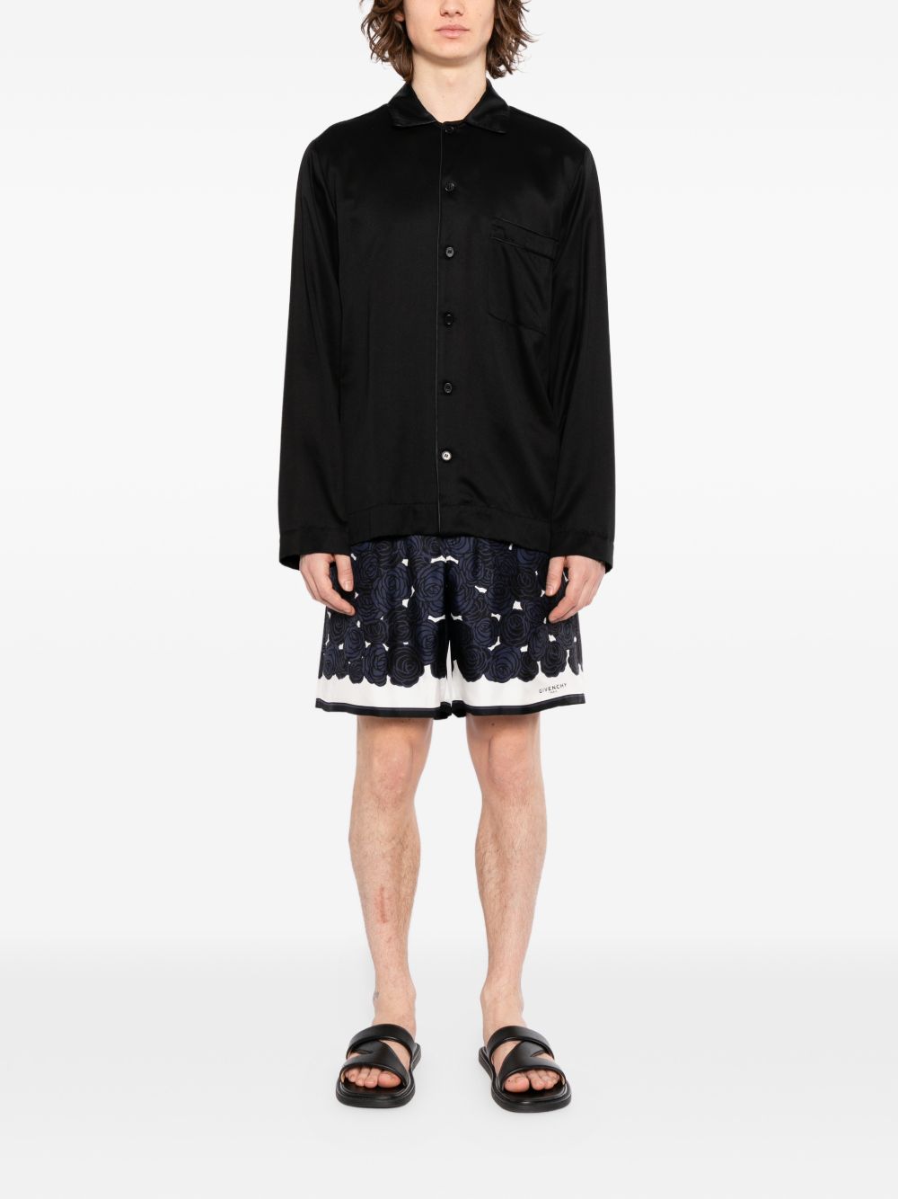 floral-print bermuda shorts