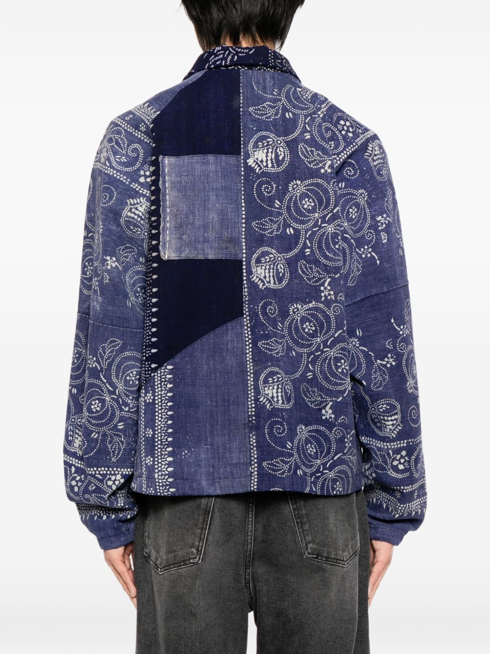 patch-work shirt jacket