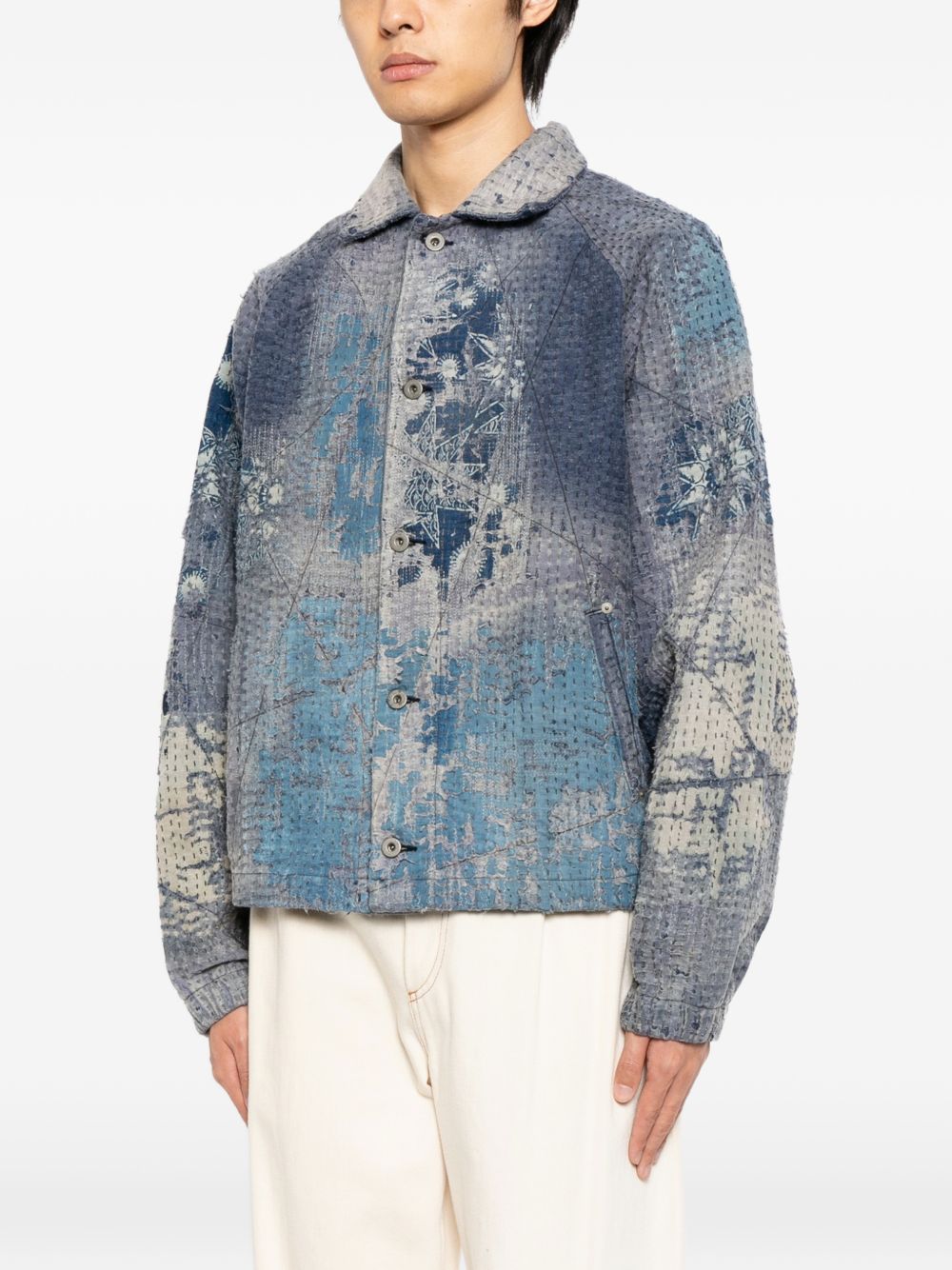 graphic-print jacket