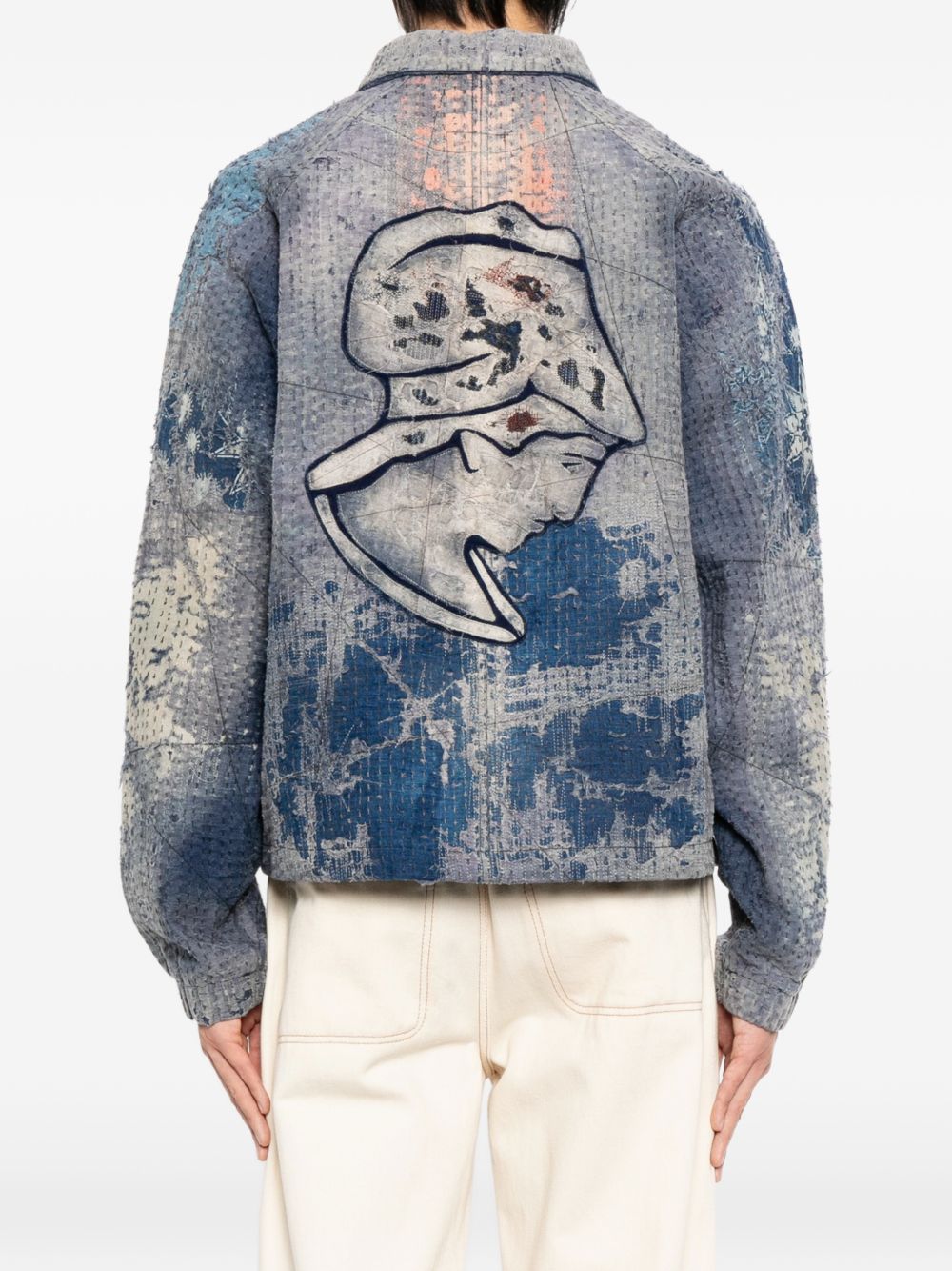 graphic-print jacket