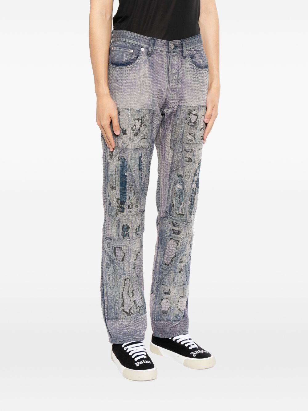 patch-work trousers