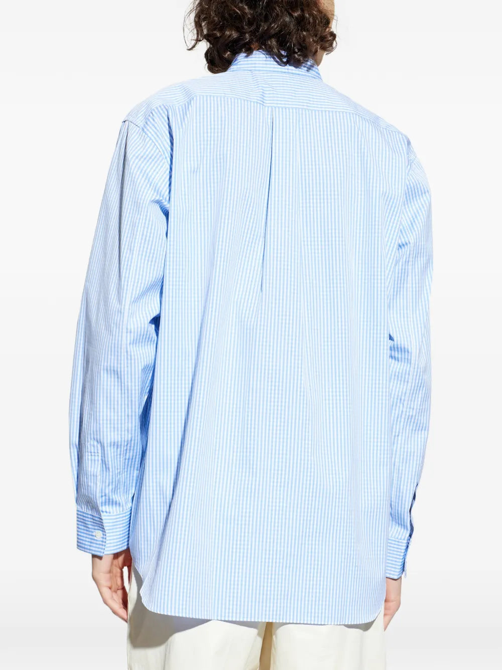 striped-pattern pocket shirt